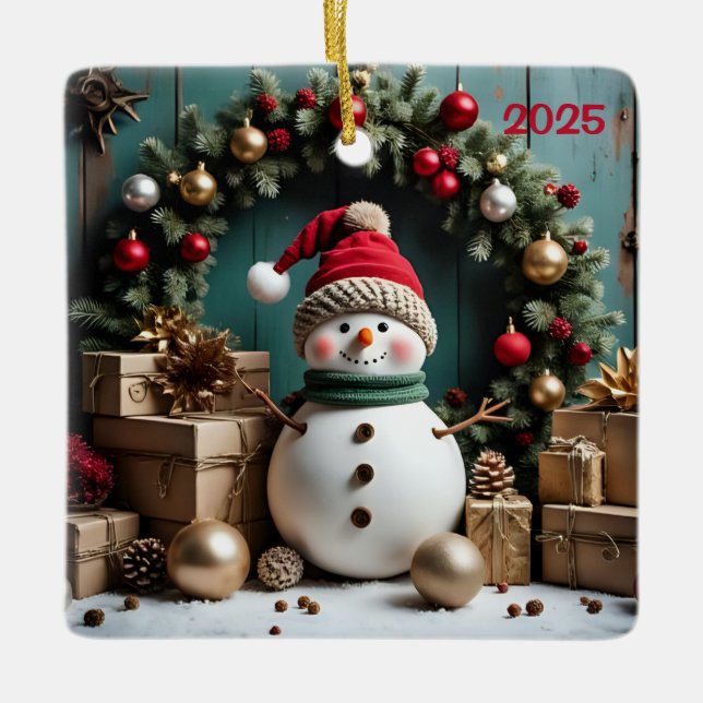 Weihnachten - Keramik Keramikornament (Vorderseite)