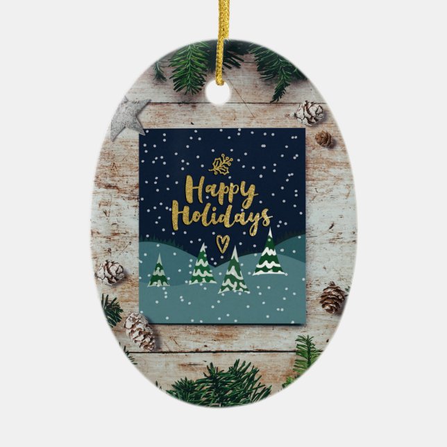 Weihnachten Keramik Ornament (Vorne)
