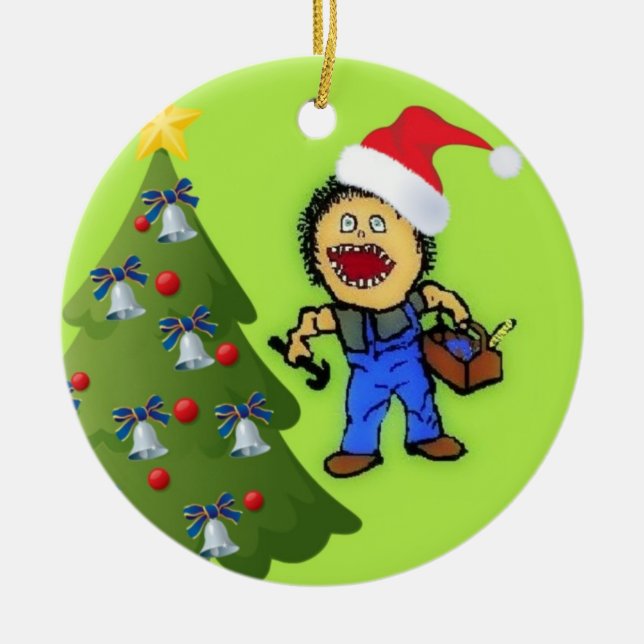 Weihnachten Keramik Ornament (Vorne)