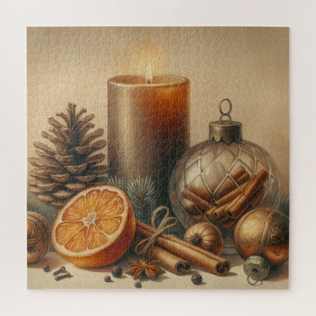 Weihnachten Kerzenkunst Puzzle (Vertikal)