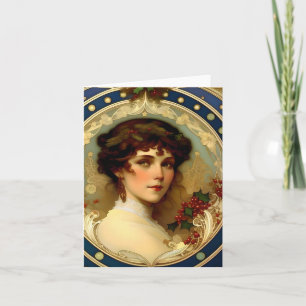 Weihnachten - KI - Jugendstil - E Karte