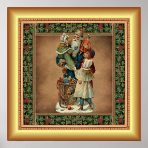 Weihnachten/Kinder/Weihnachtsmann/Tasche Goodies ~ Poster