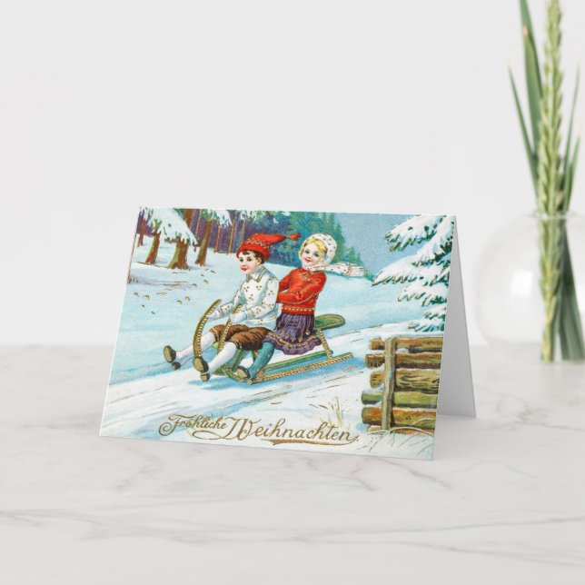 Weihnachten Kinder Winterschnee Urlaub im Winter (Vorderseite)