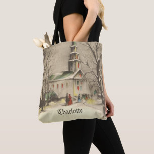 Weihnachten, Kirche im Winter Schnee