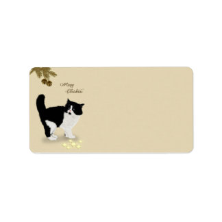 Weihnachten Kitten Adressaufkleber