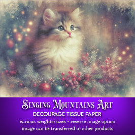 Weihnachten Kitten Antiquitätenmuseum Seidenpapier