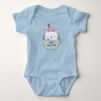 Weihnachten Kitten Baby Strampler
