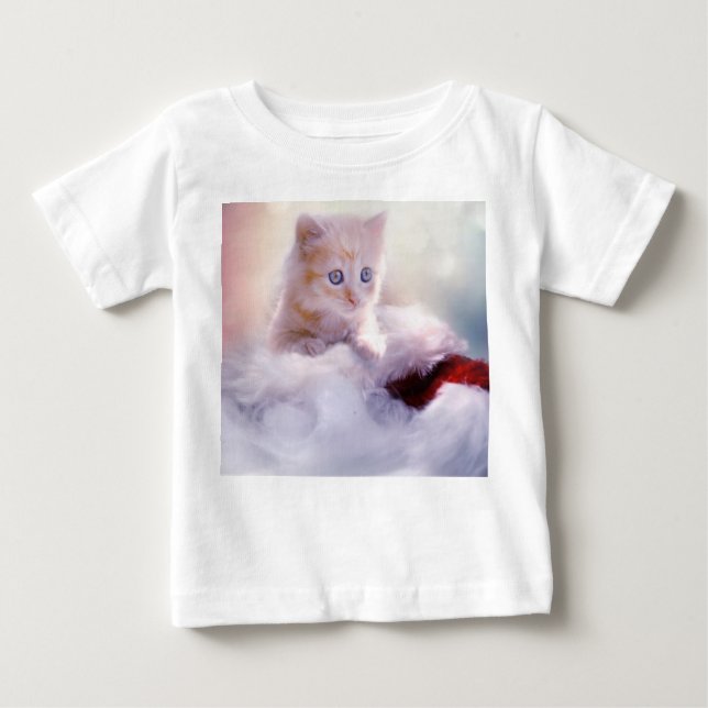 Weihnachten Kitten Baby T-shirt (Vorderseite)