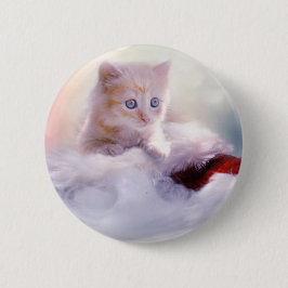 Weihnachten Kitten Button