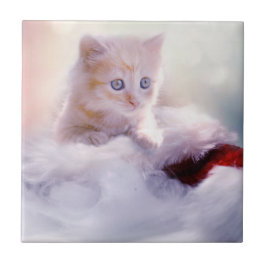 Weihnachten Kitten Fliese