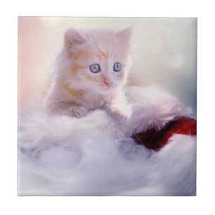 Weihnachten Kitten Fliese