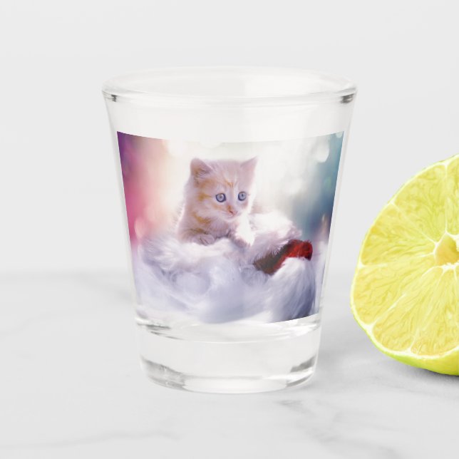 Weihnachten Kitten Schnapsglas (Vorderseite)