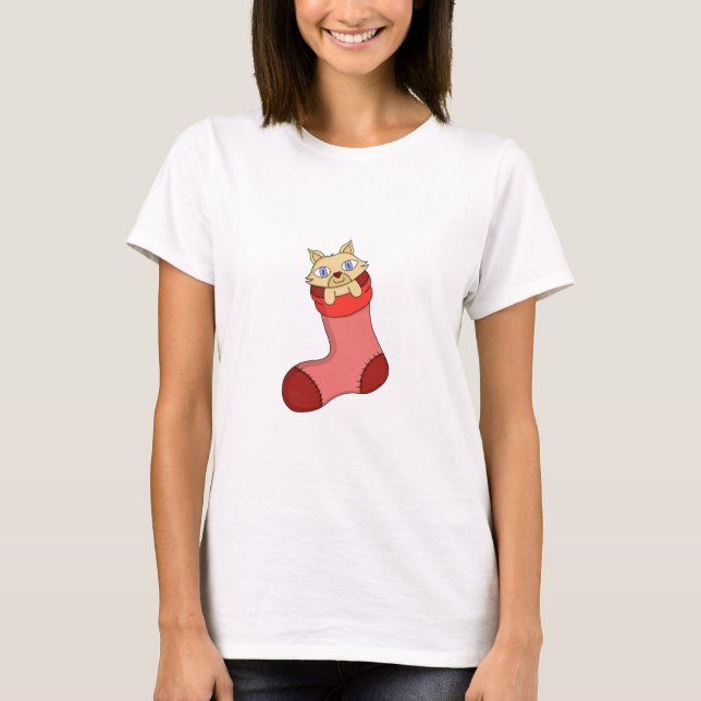 Weihnachten Kitten T-Shirt (Vorderseite)