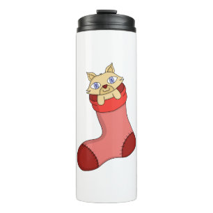 Weihnachten Kitten Thermosbecher