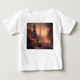 Weihnachten Kleinstadt 4 Baby T-shirt