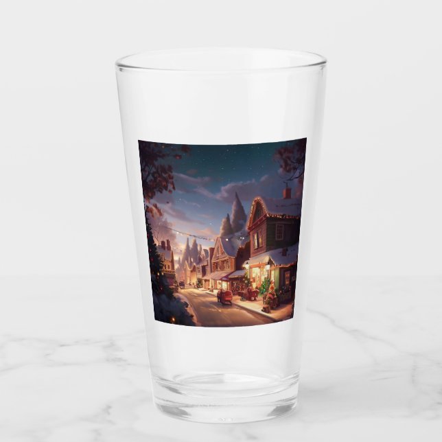 Weihnachten Kleinstadt 5 Glas (Vorderseite)