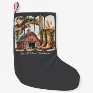 Weihnachten Kleinstadt Retro Western Cowgirl Stief Kleiner Weihnachtsstrumpf