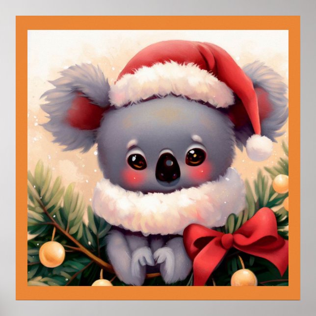 Weihnachten Koala 4 Poster (Vorne)