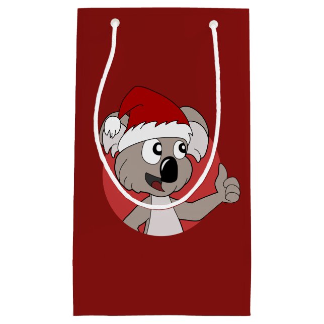 Weihnachten koala Cartoon kleine Geschenktasche Kleine Geschenktüte (Vorderseite)