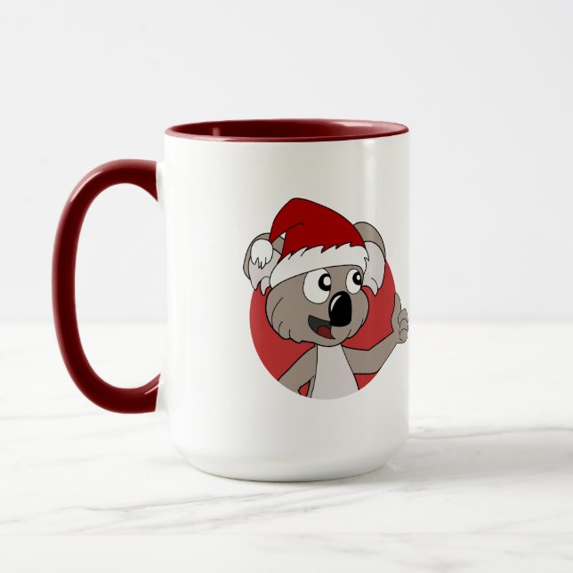 Weihnachten koala Cartoon Tasse (Links)