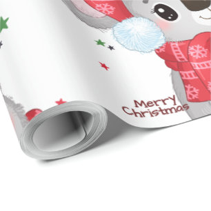 Weihnachten koala mit Earmuffs Geschenkpapier