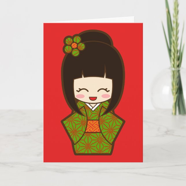 Weihnachten Kokeshi (Vorderseite)