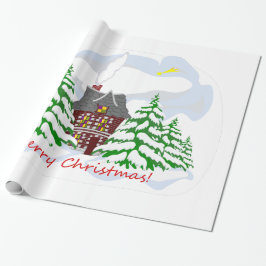 Weihnachten kommt in das Familienhaus Geschenkpapier