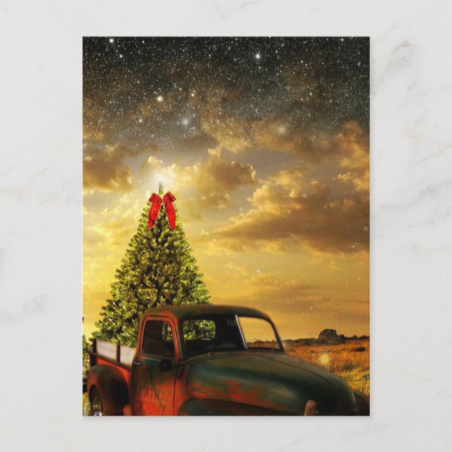 Weihnachten kommt postkarte (Vorderseite)