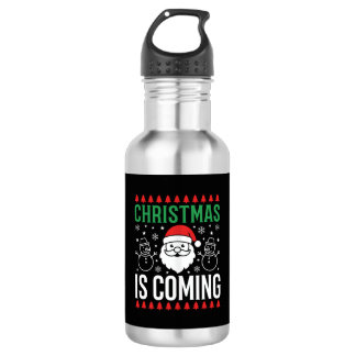 Weihnachten Kommt Santa Schneemann Edelstahlflasche