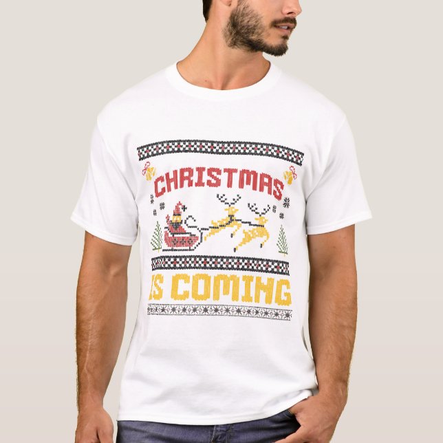 Weihnachten kommt T-Shirt (Vorderseite)