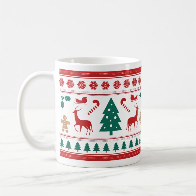 Weihnachten kommt, Weihnachten, Baum, Rentier Kaffeetasse (Links)