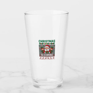 Weihnachten Kommt Weihnachtsmann Elfen Rentiere Glas