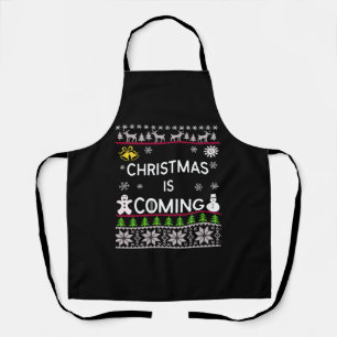 Weihnachten kommt zu Weihnachten Pullover Schürze