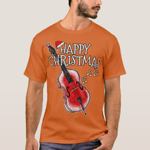 Weihnachten Kontrabass Bassist Musiker Xmas 2022 T-Shirt
