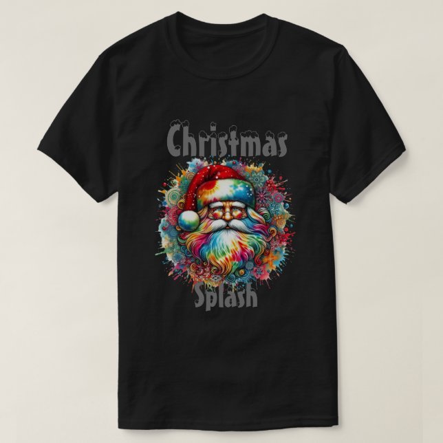 Weihnachten Krawatte gefärbt Weihnachten T-Shirt (Design vorne)