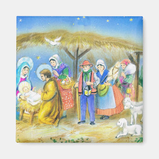 Weihnachten, Krippe, Krippe Magnet