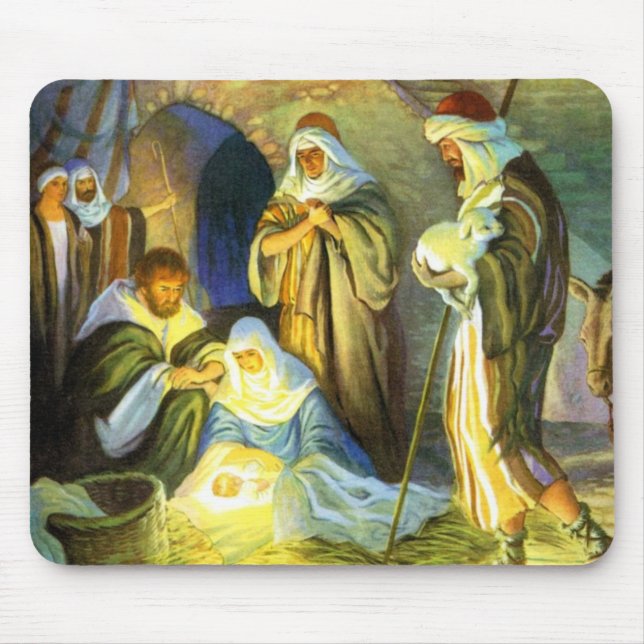 Weihnachten Krippen-Jesuss Mousepad (Vorne)