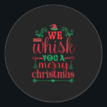 Weihnachten Kunst Wir flüstern Ihnen ein frohes We Runder Aufkleber<br><div class="desc">Weihnachten Kunst Wir flüstern Ihnen ein frohes Weihnachtsfest</div>