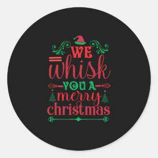 Weihnachten Kunst Wir flüstern Ihnen ein frohes We Runder Aufkleber
