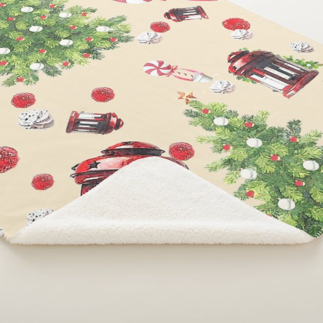 Weihnachten Kunstmuster Sherpadecke (3/4)