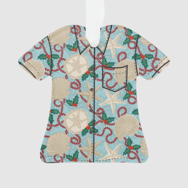 Weihnachten Küste Tropisches Meer Muschel Wreath - Ornament (Vorderseite)