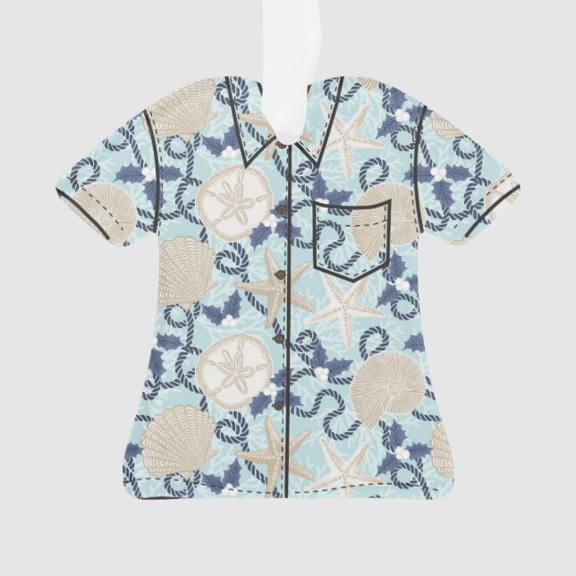 Weihnachten Küste Tropisches Meer Muschel Wreath - Ornament (Vorderseite)