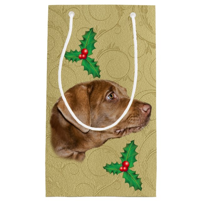 Weihnachten, Labrador retriever-Hund Kleine Geschenktüte (Vorderseite)