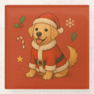 Weihnachten Labrador Retriever Hund Süßer Weihnach Glasuntersetzer