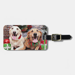 Weihnachten - Labrador-Verbündeter - golden Gepäckanhänger