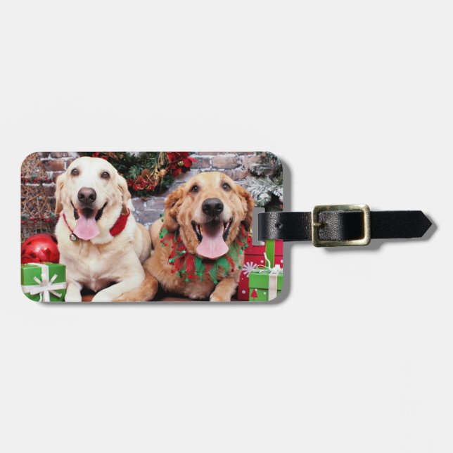 Weihnachten - Labrador-Verbündeter - golden Gepäckanhänger (Vorderseite horizontal)