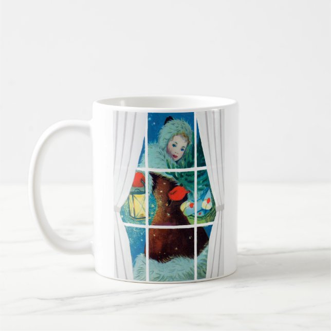 Weihnachten Lady Snow Lantern Geschenke Kaffeetasse (Links)