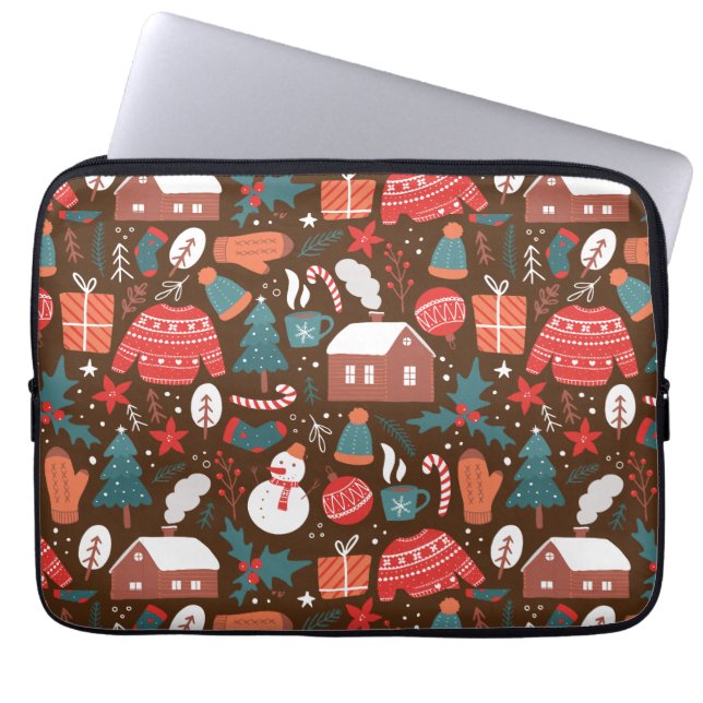 Weihnachten Laptopschutzhülle (Vorderseite)