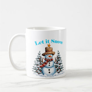 Weihnachten Lass es Schnee Snowman Tasse 11oz