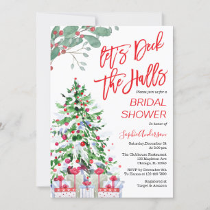 Weihnachten Lass's Deck the Halls Brautparty Einladung